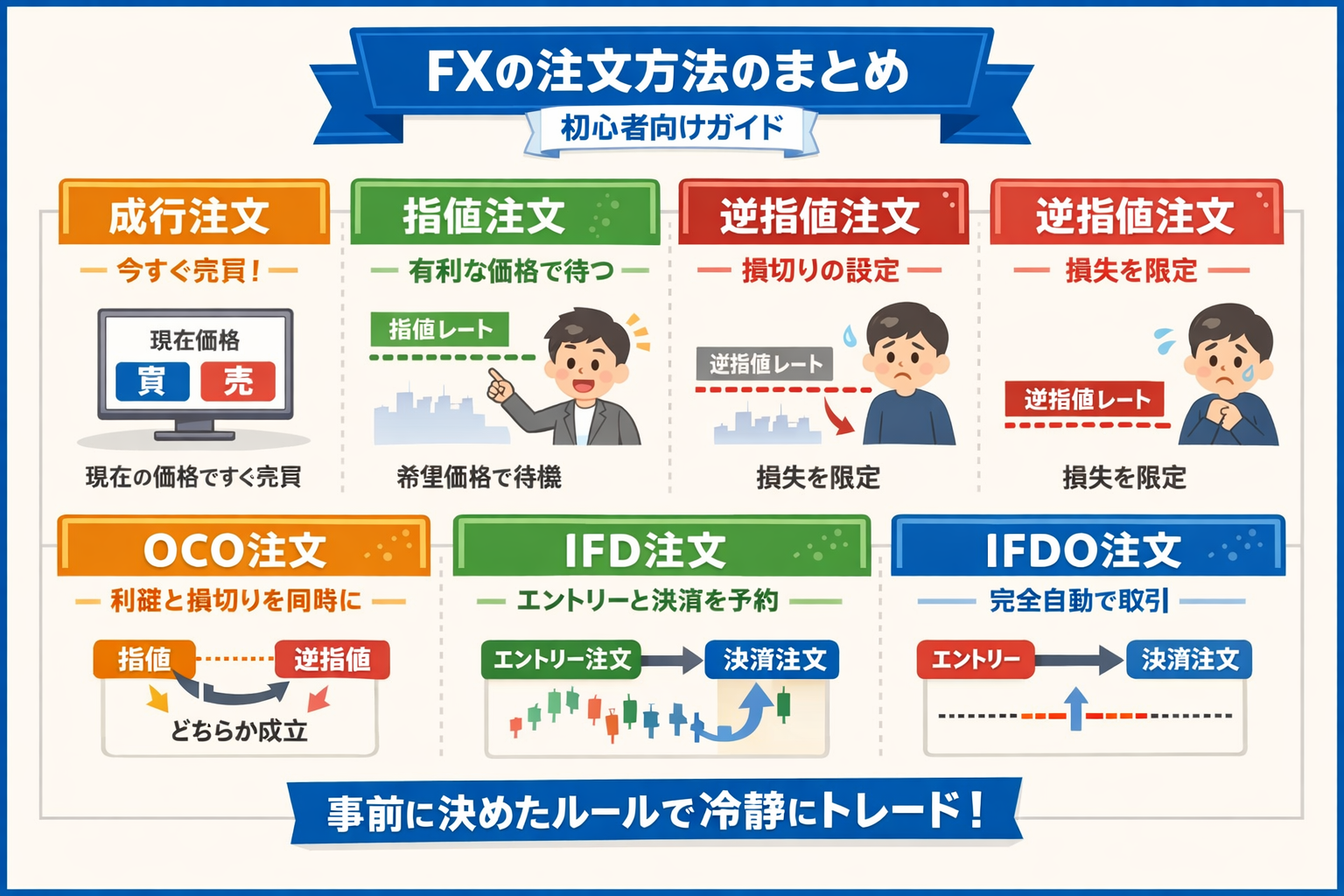 FX初心者注文方法まとめ