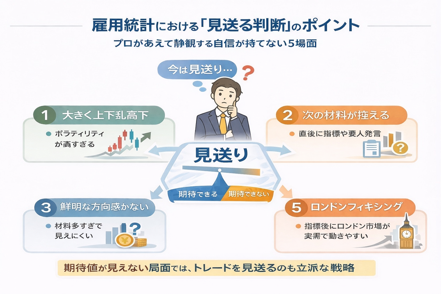 雇用統計でトレードを見送る判断基準