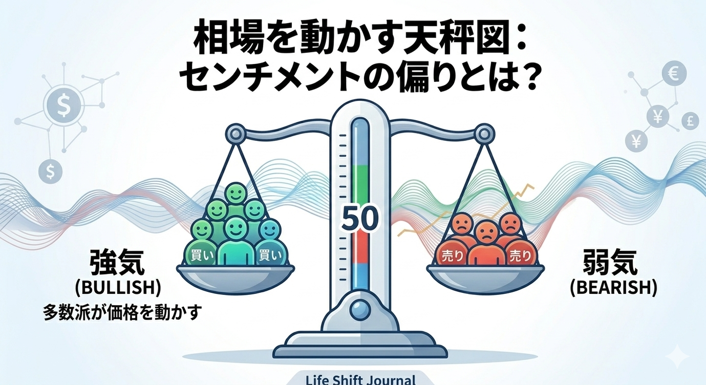 FXセンチメントの全体イメージ:ブルとベアの力比べ