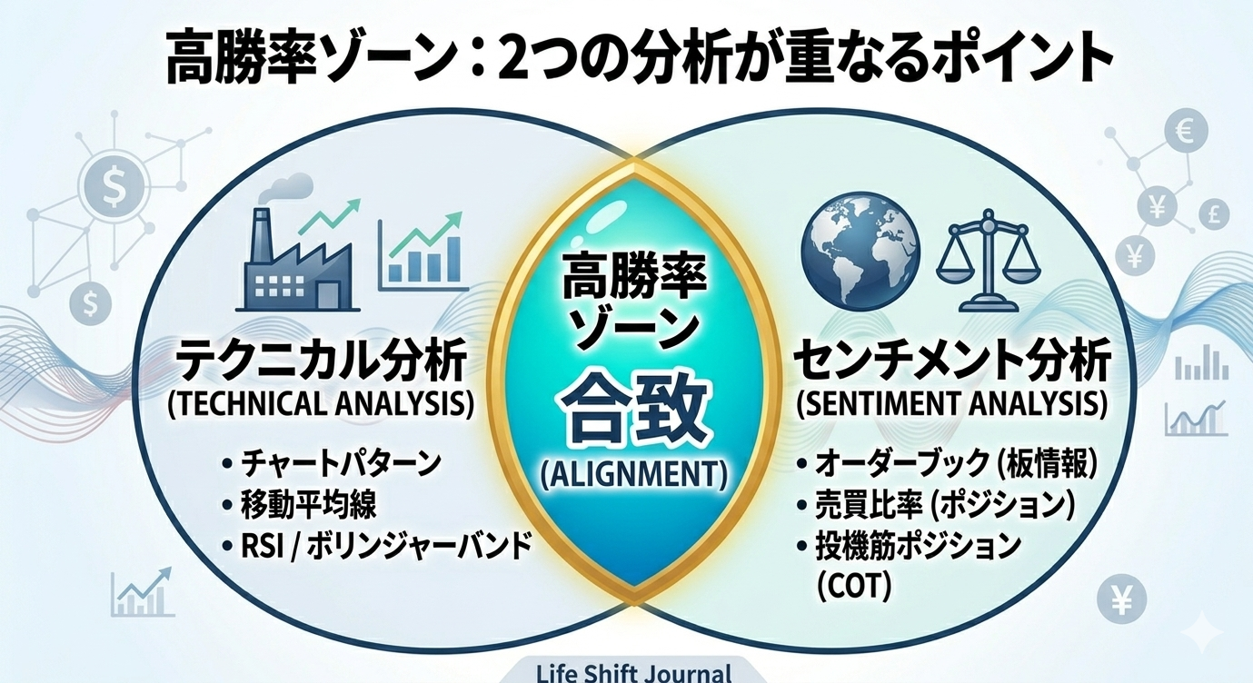 戦略図解:テクニカル×センチメントの融合