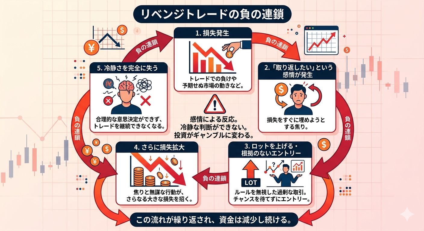 リベンジトレードの流れ図